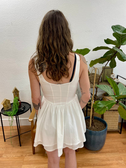 Off White A Line Mini Dress