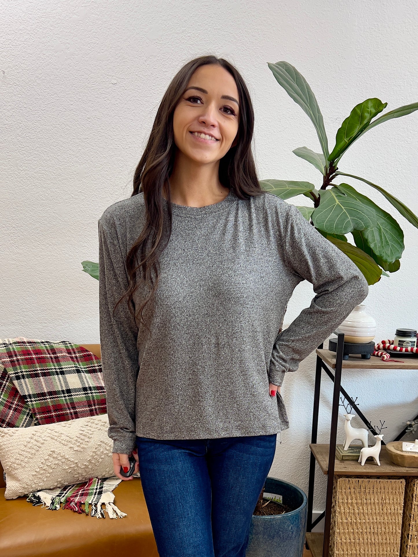 Black Hacci Relaxed Sleeve Tee