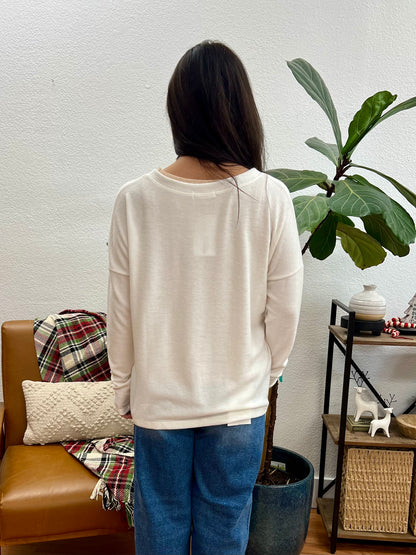 Off White Soft Crew Neck