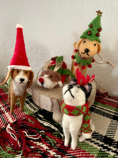 Wool Felt Dog Ornament