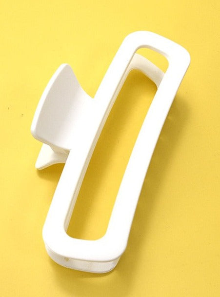 White Rounded Extra Large Claw Clip