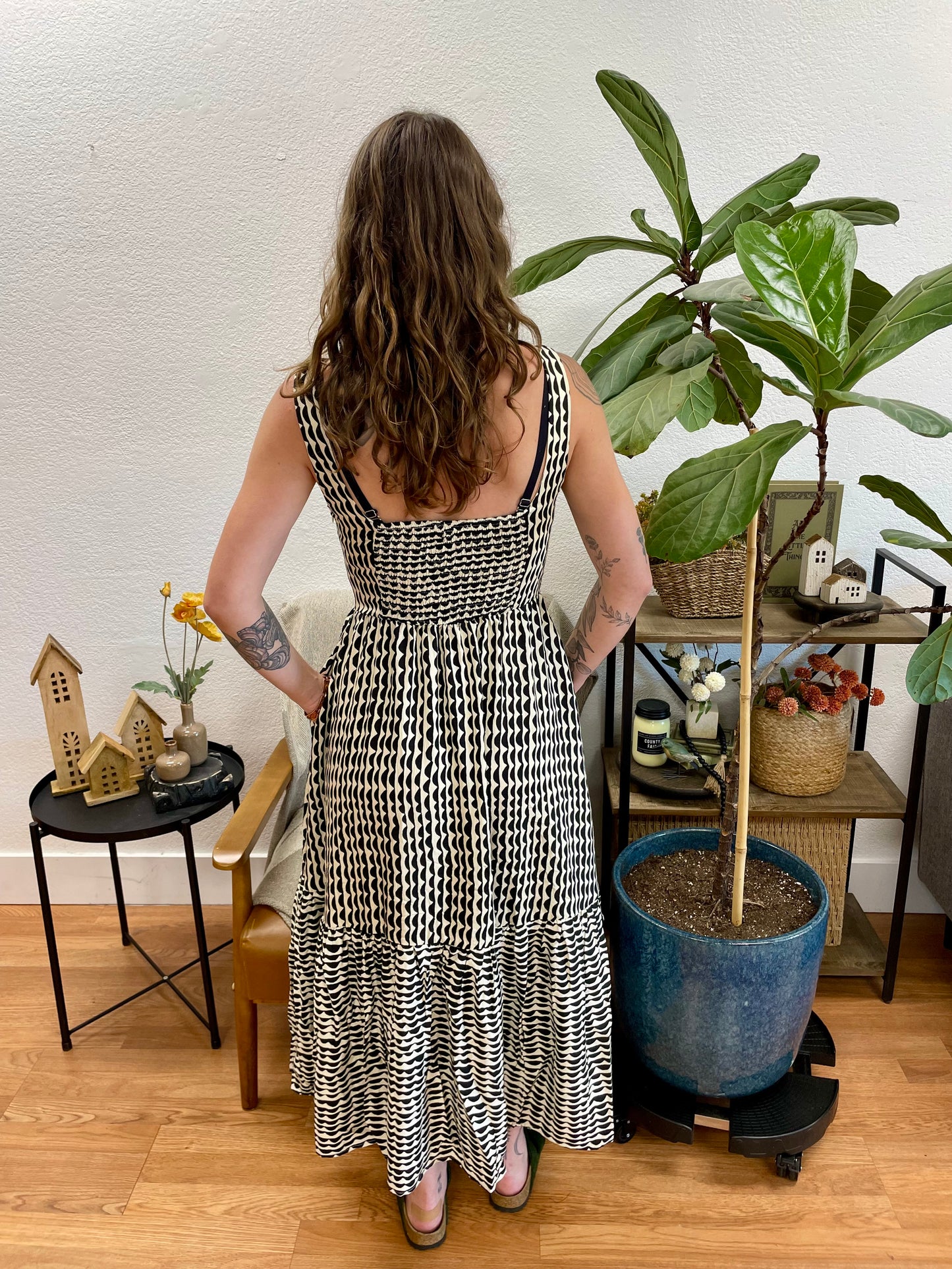 Midnight Mosaic Midi Dress