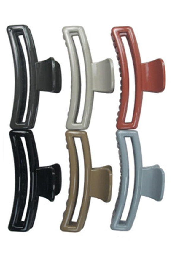 Glossy Thin Earth Tone Claw Clips