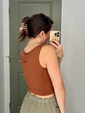 Clay Notch Stitch Crop Tank