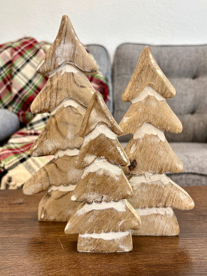 Tiered White Washed Tree