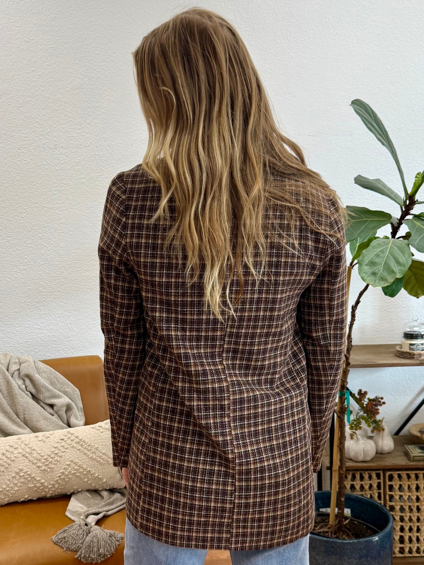 Brown Plaid Coat