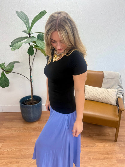 Black Double Layer Basic Top