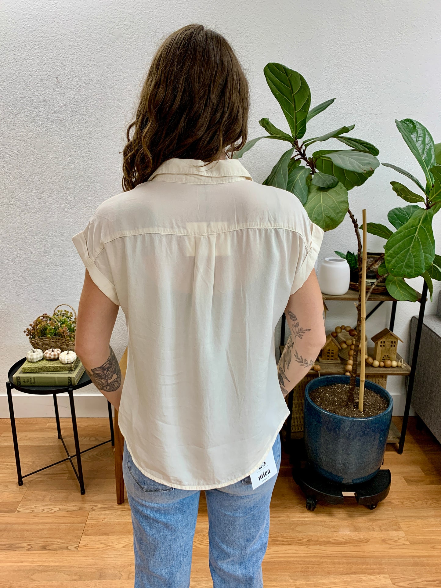 Beige Dolman Tencel Top