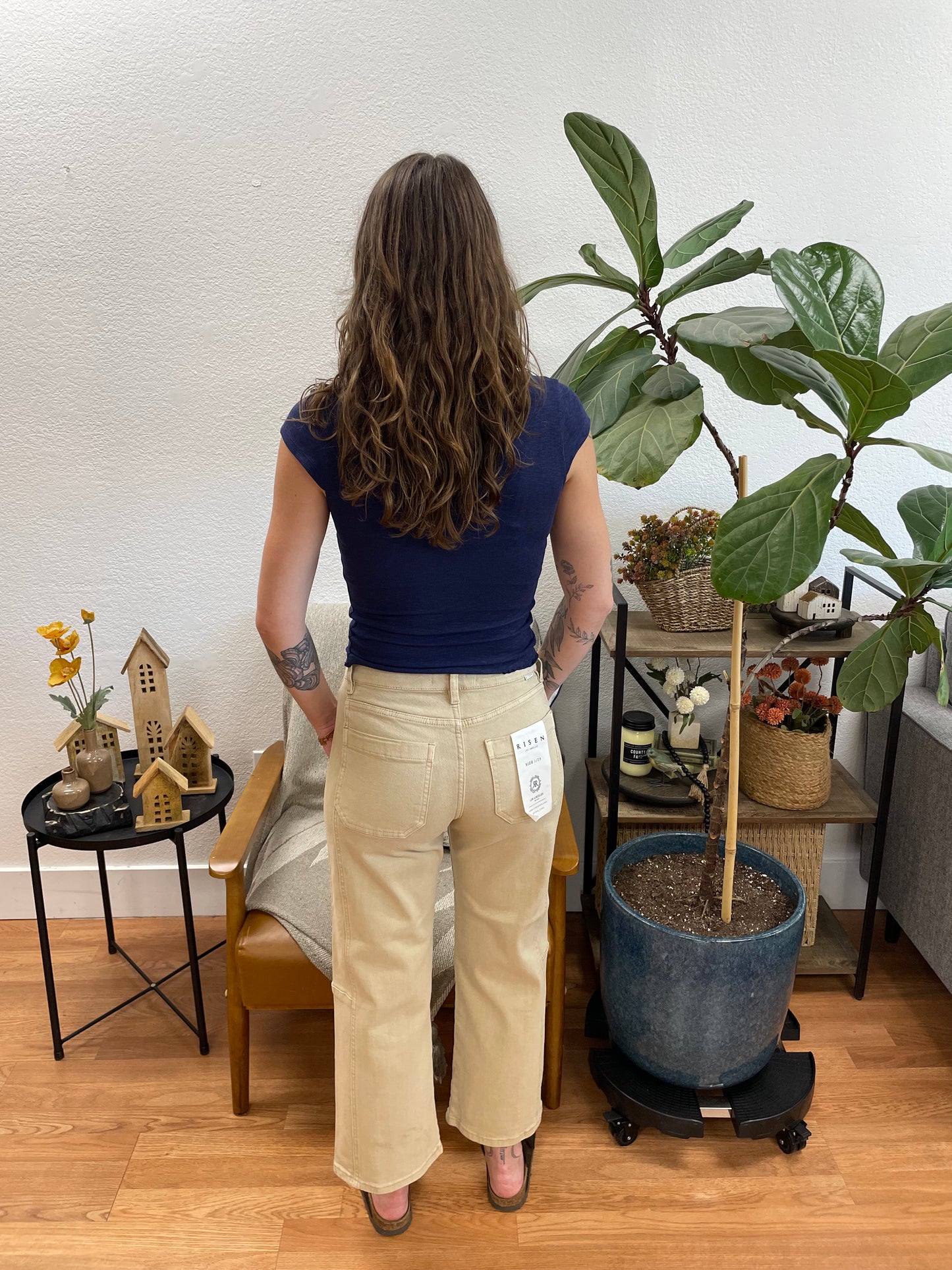 Risen Latte Cropped Jeans