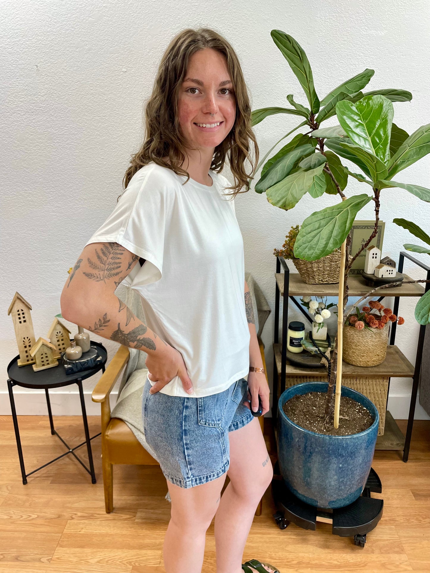Ivory Soft Dolman Tee
