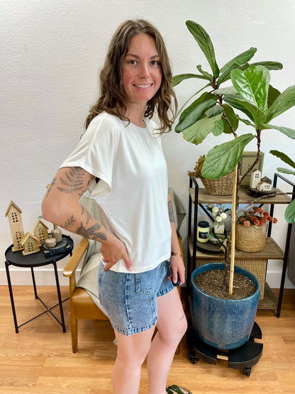 Ivory Soft Dolman Tee