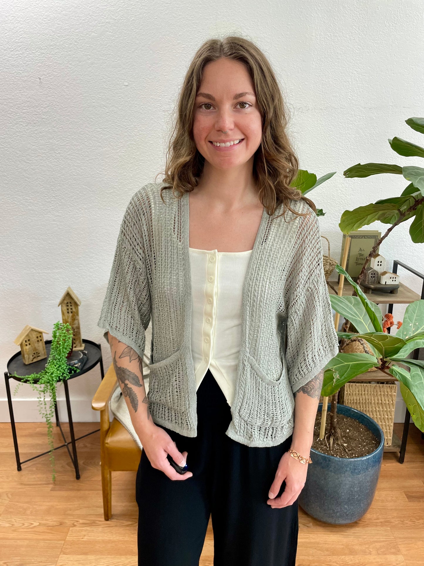 Olive Summer Cardigan