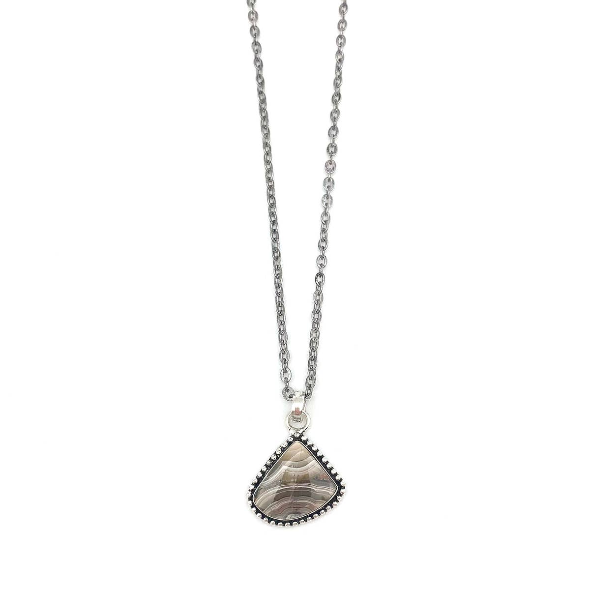 Handcrafted Crazy Lace Agate Necklace