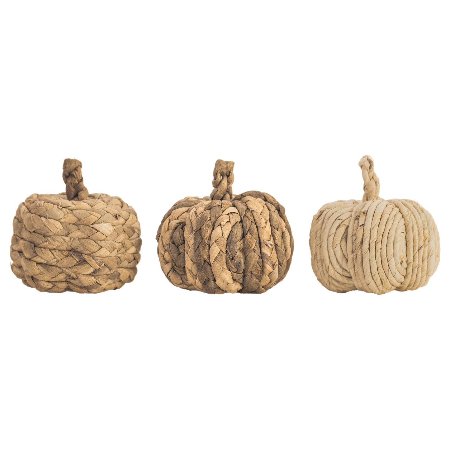Natural Woven Mini Pumpkin Set