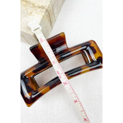 Leopard Cut Out Rectangle Hair Clips