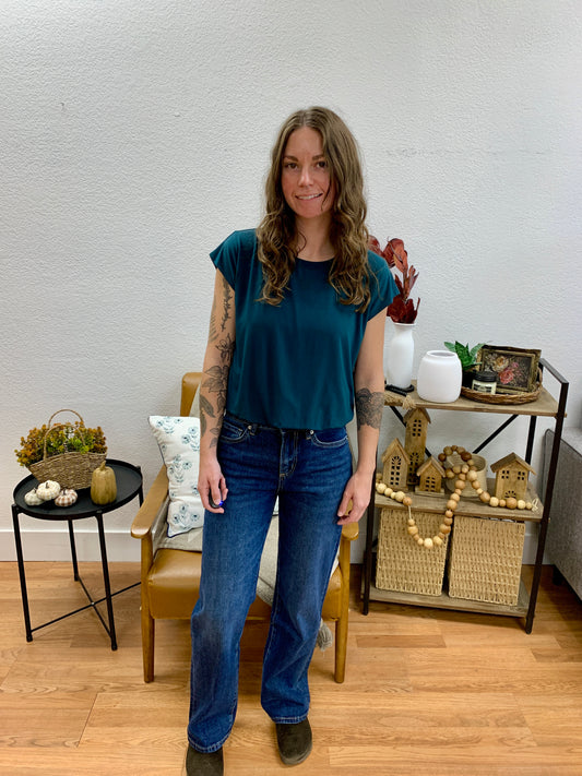 Mica Midnight Blue Relaxed Straight Leg Jeans