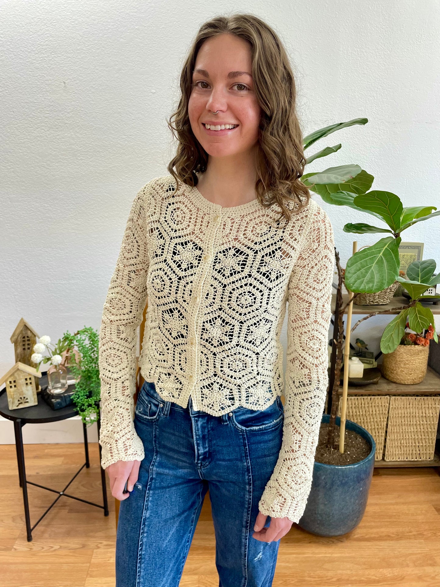 Geometric Crochet Sweater