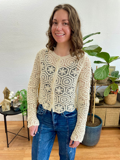 Geometric Crochet Sweater