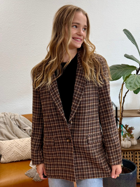 Brown Plaid Coat