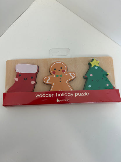 Christmas 3 Piece Wooden Holiday Puzzle