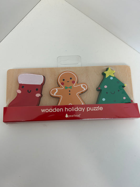 Christmas 3 Piece Wooden Holiday Puzzle