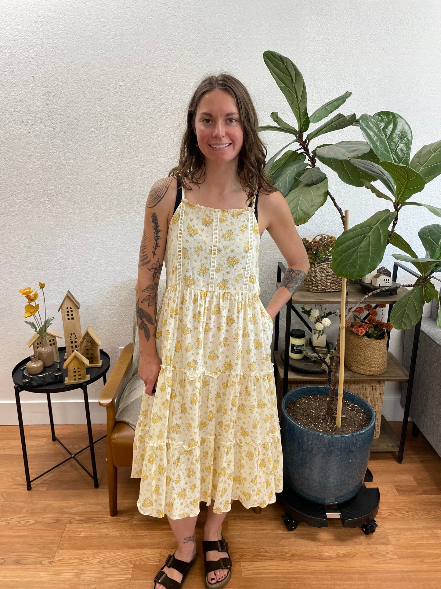 Yellow Floral Sundress