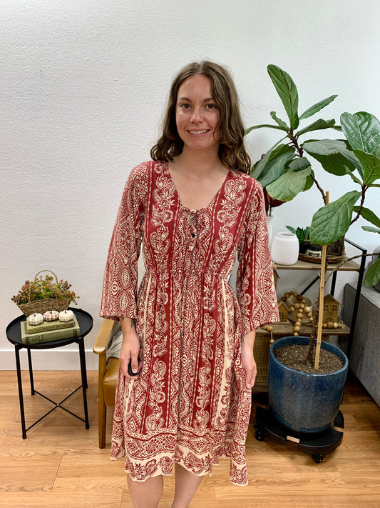 Cinnamon Hanky Hem Dress