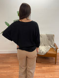 Black Raglan Top