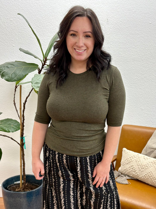 Forest Modal Ribbed Top