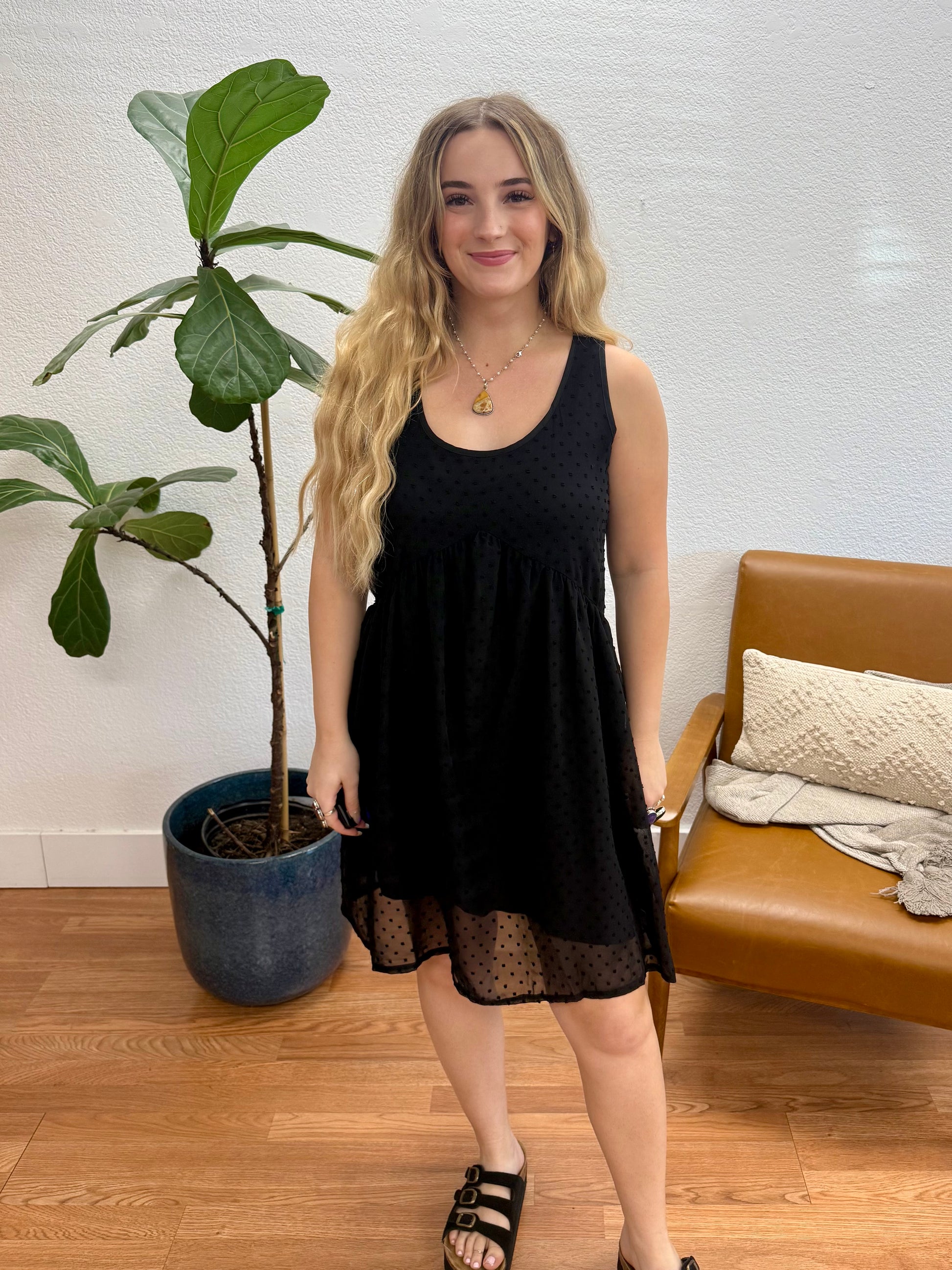 Black Swiss Dot Babydoll Dress Terra Cottage Black Swiss Dot Babydoll Dress Terra Cottage