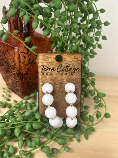 Acrylic Ball Hoop Earrings