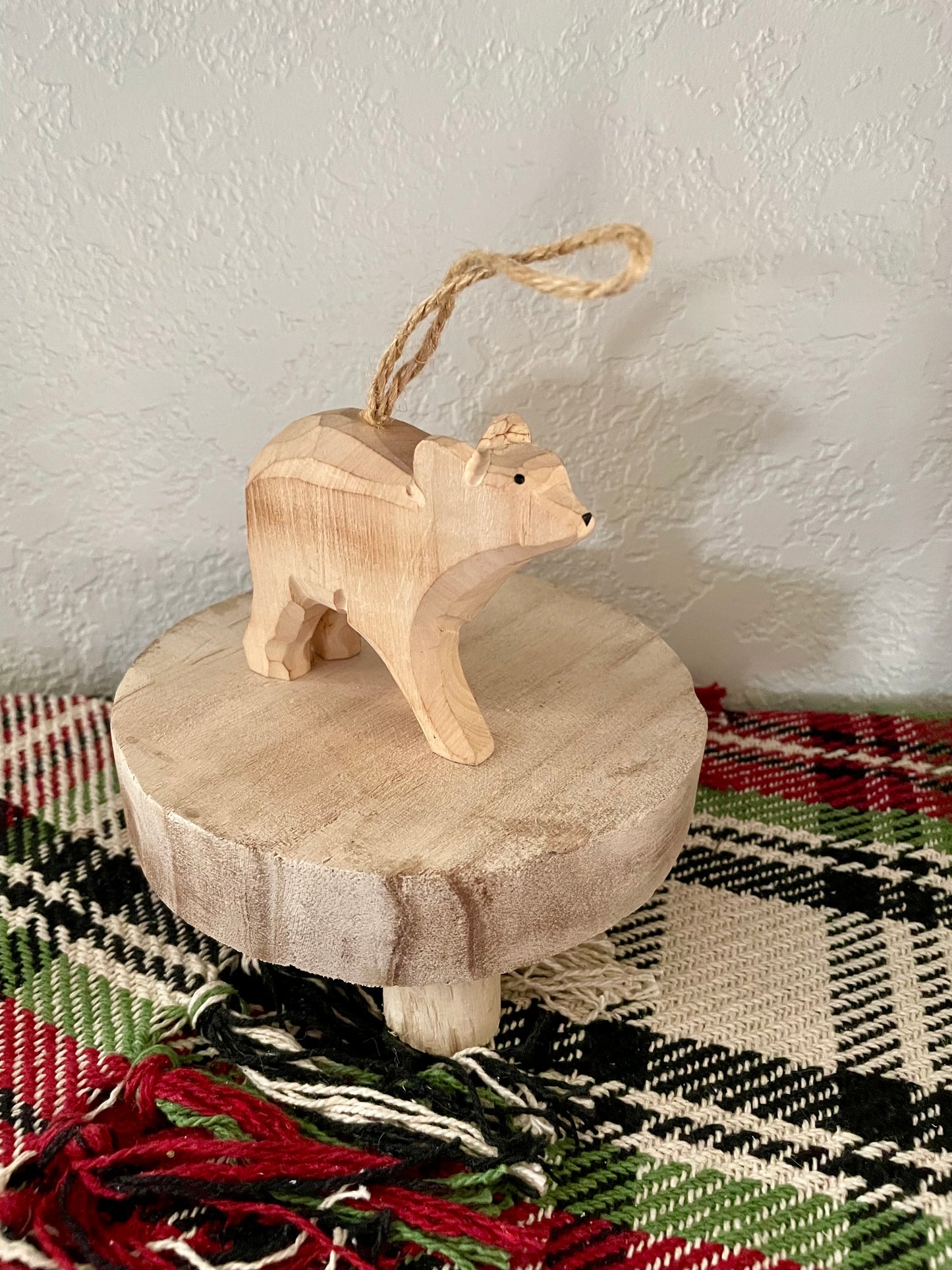 Hand Carved Forest Animal Ornament