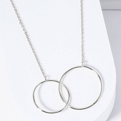 Silver Mom & Daughter Necklace