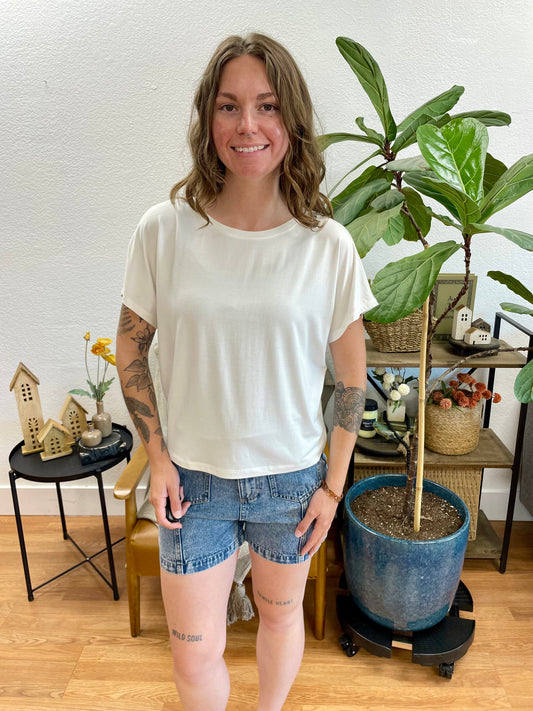 Ivory Soft Dolman Tee