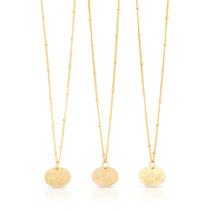 Birth Month Flower Necklace