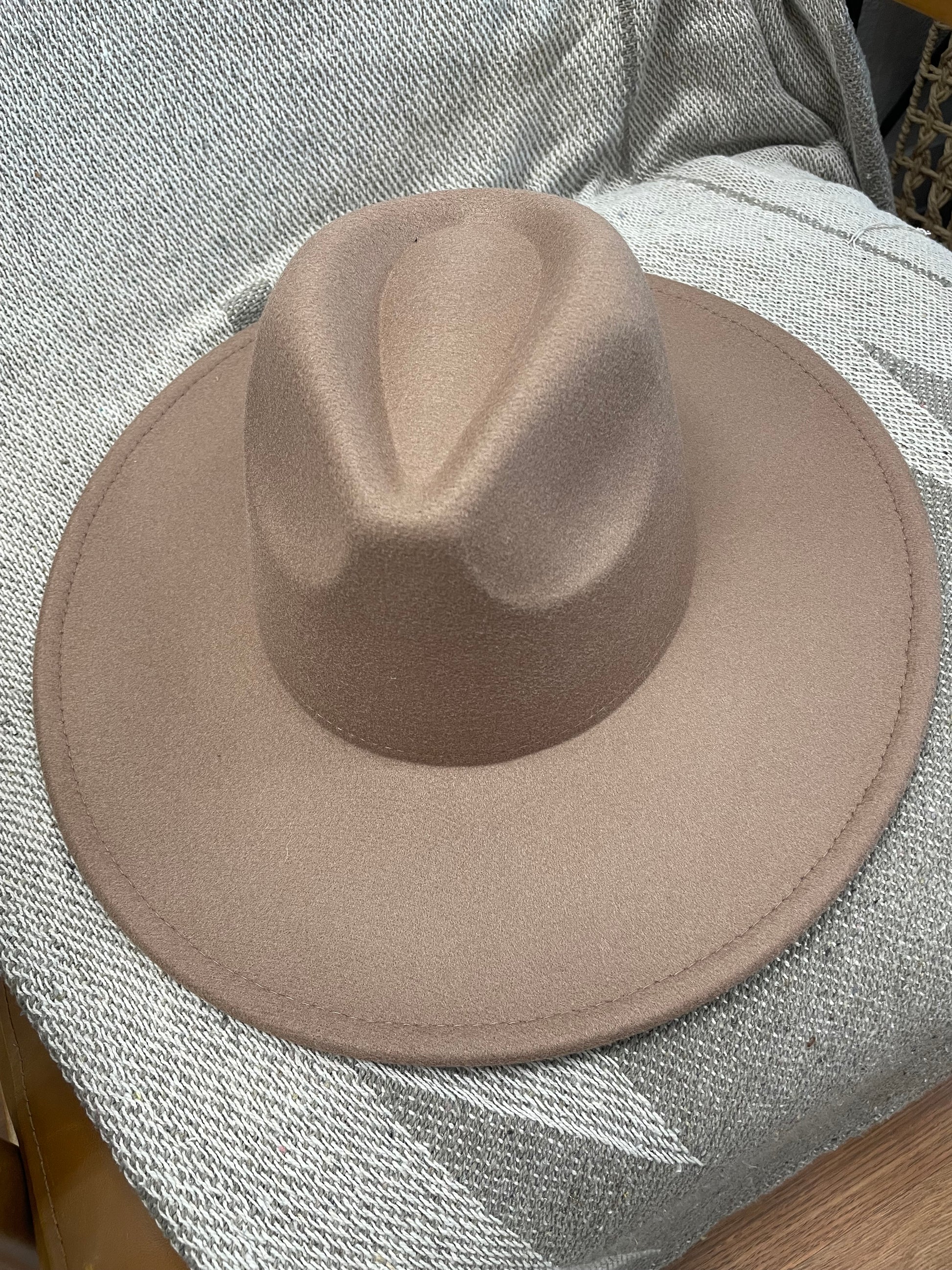 Flat Brim Fedora Hat - Terra Cottage