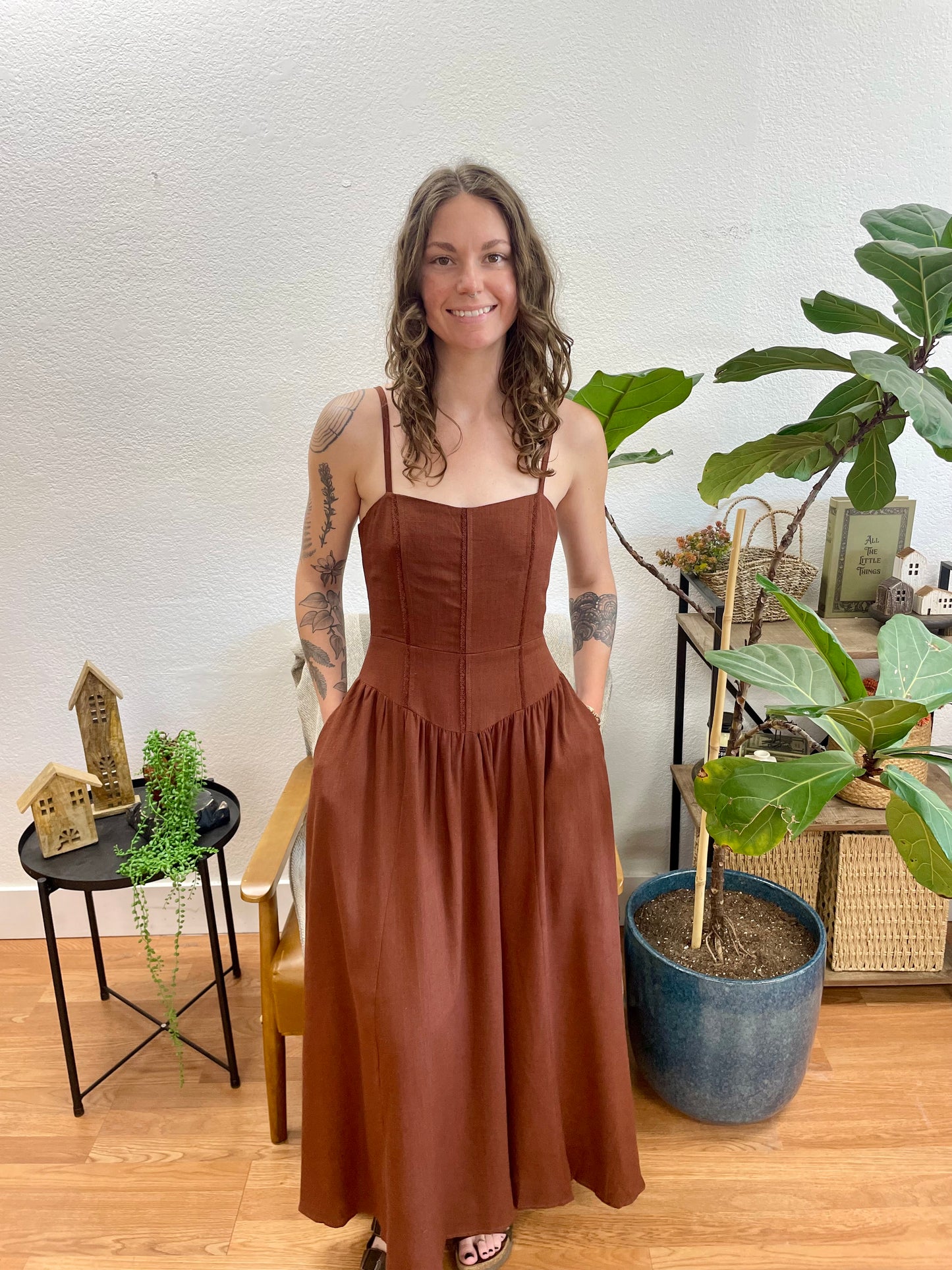 Brown Corset Dress