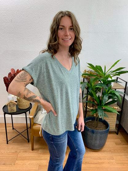 Jade Soft Melange Tee