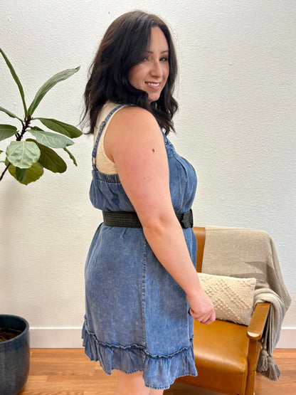 Dark Denim Button Down Dress
