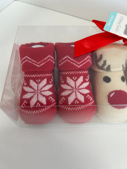 Reindeer Baby Socks Box Set