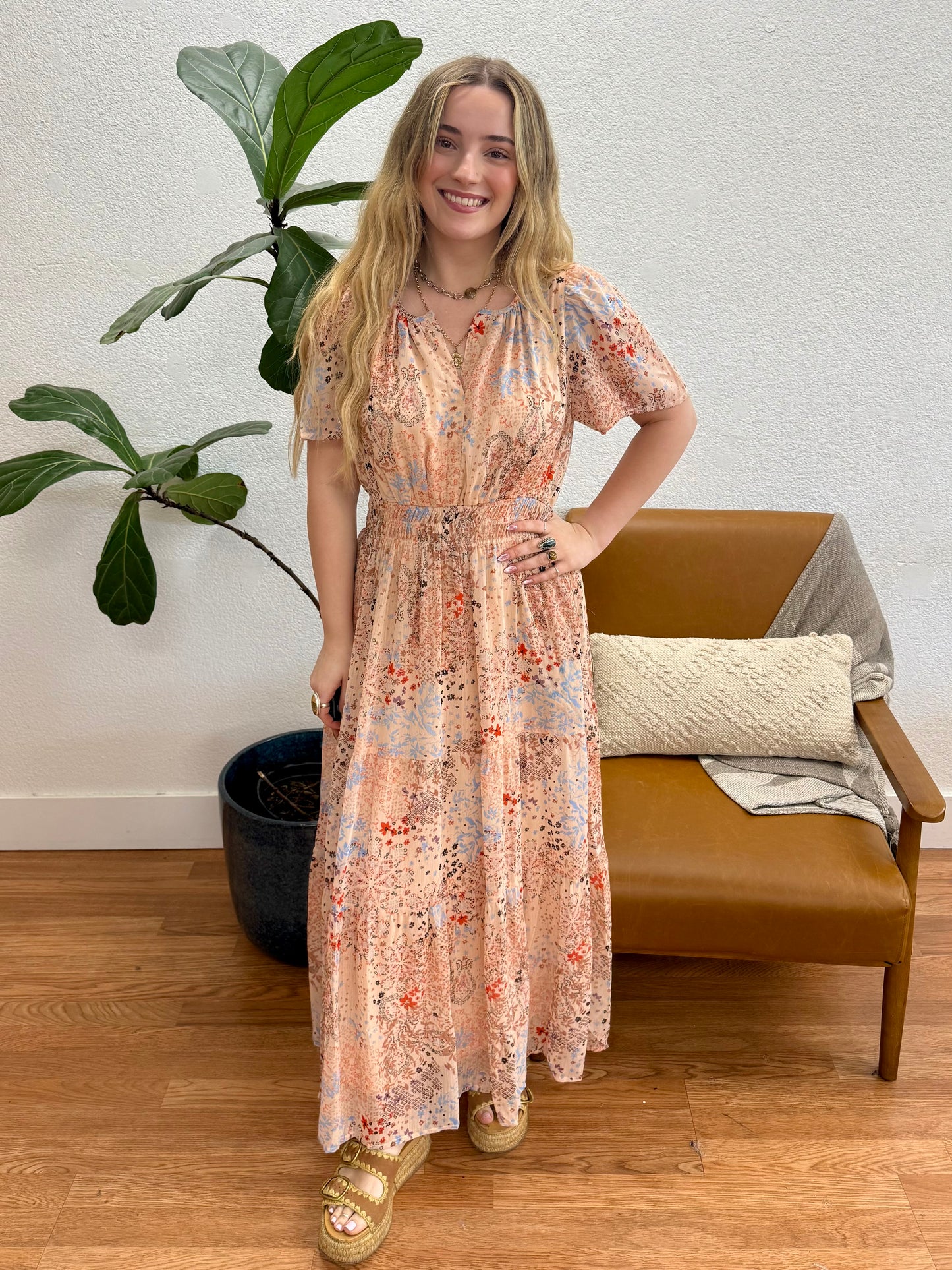 Blush Floral Dress