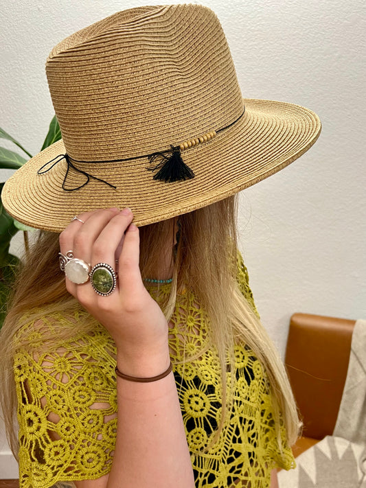 Natural Panama Hat with Tassel