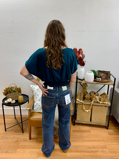 Mica Bunker Wide Leg Jeans
