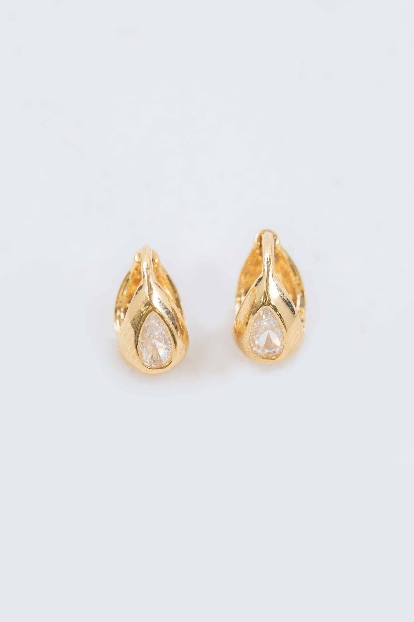 Gem Mini Huggie Hoop Earrings | Gold