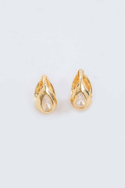 Gem Mini Huggie Hoop Earrings | Gold