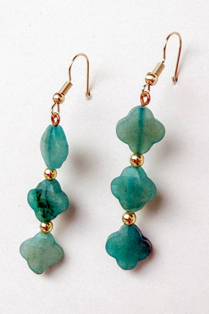 Turqouise Clover Earrings - Terra Cottage
