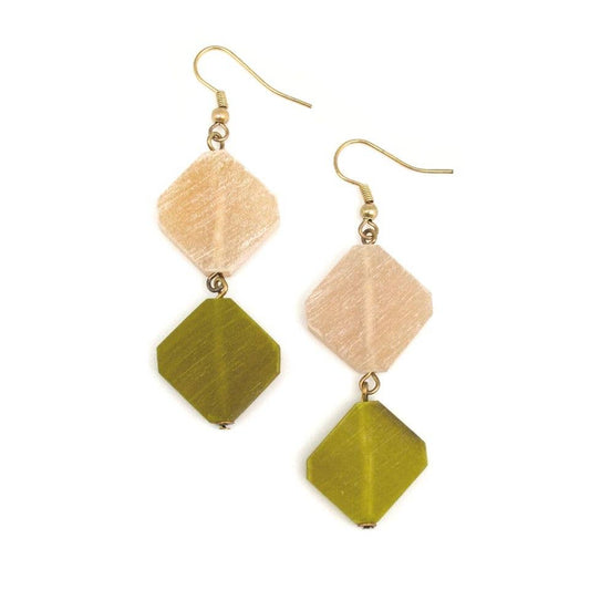 Omala Citrus Sunshine Collection Earrings - Angled Beads