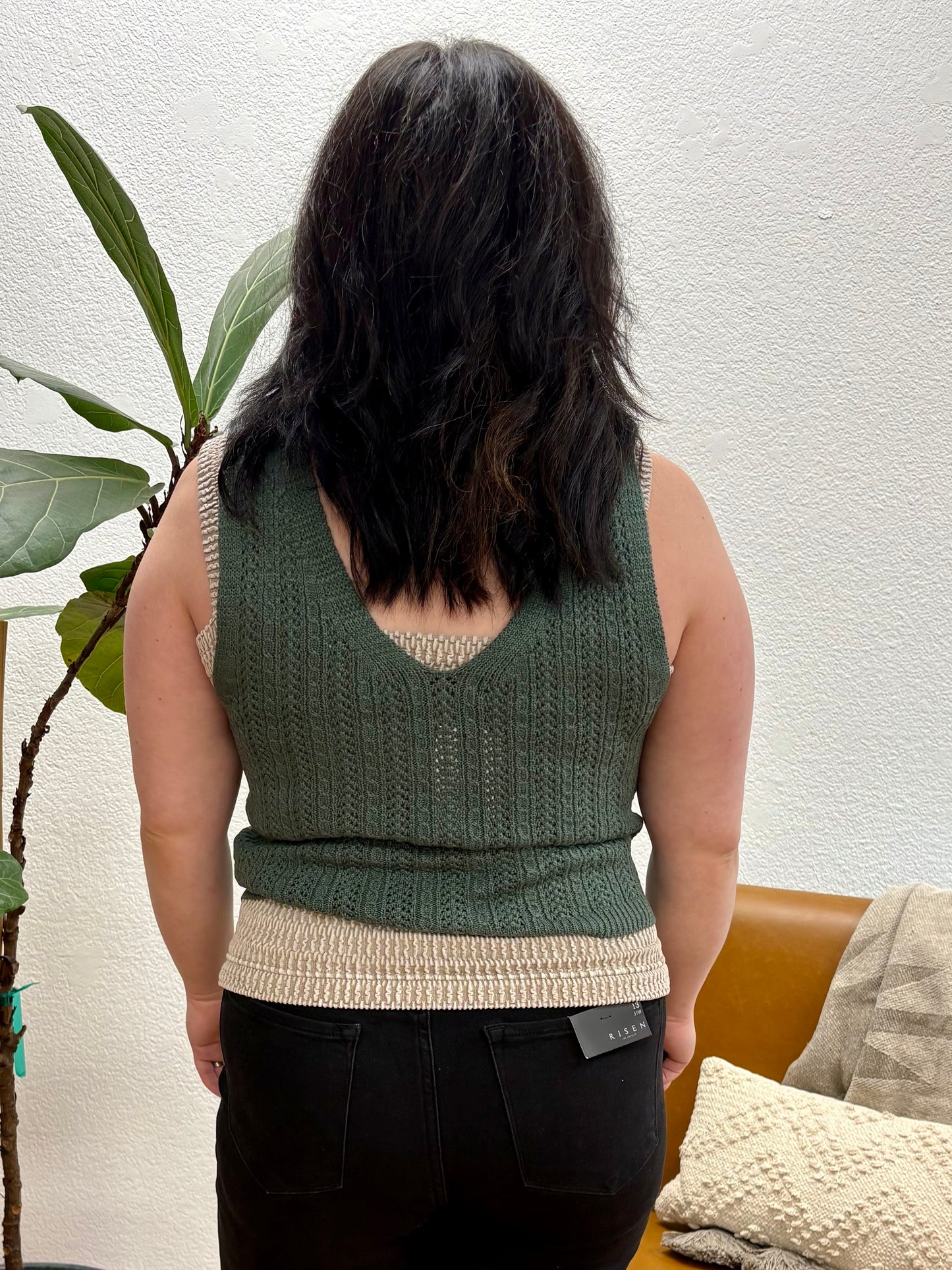 Ash Jade Button Down Sweater Vest