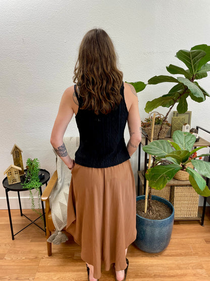 Amber Smocked Midi Skirt