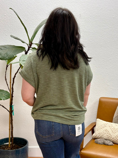 Light Olive Hacci Slub Tee